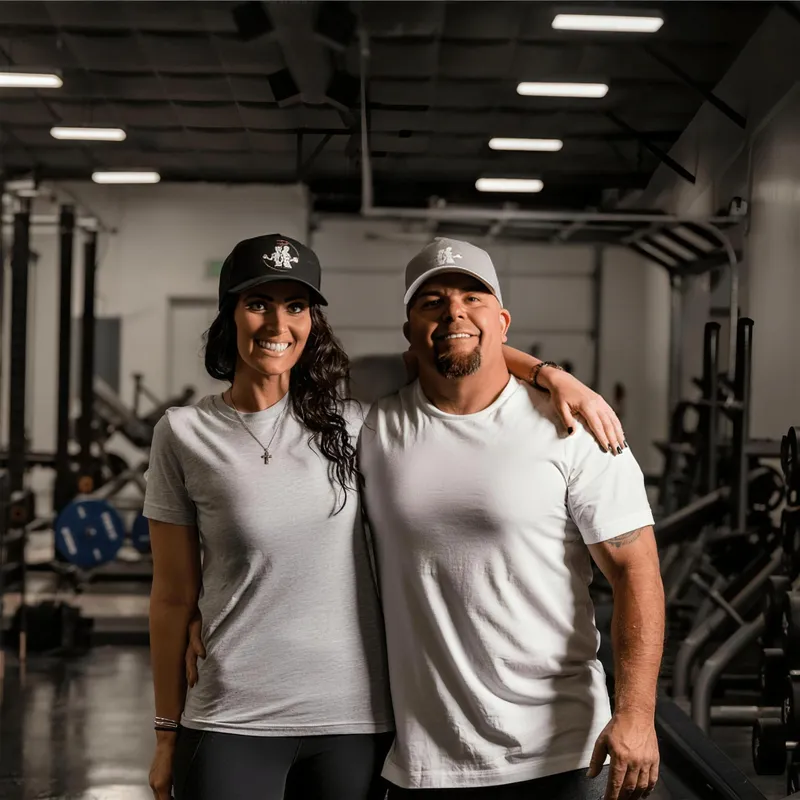 Seth and Jennifer, founders of The 90 Day Solution, together in their gym